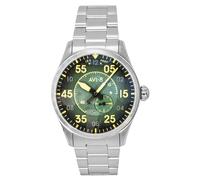 AVI-8 Orologio automatico da uomo 42 mm Spitfire tipo 300 con cinturino in acciaio inox massiccio AV-4147, Tracker asfalto
