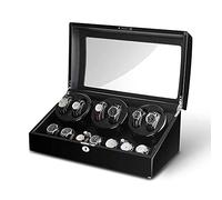 Orologio avvolgimento autocargile scatola di avvolgitore automatico orologio vento 6 +7 scatola di visualizzazione di stoccaggio con motori estremamente silenziosi a batteria o accessori della camera
