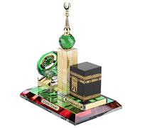 Orologio Azan Musulmano 21×18×10 Musulmano Kaaba Torre Dell'Orologio Modello Architettura Islamica Artigianato Decorazioni per la Casa Desktop Decorazioni Musulmane per