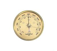 Orologio barometro per uso domestico con telaio in metallo e manometro meccanico per un accurato monitoraggio meteo (90 mm)