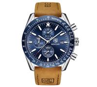 - Orologio Benyar Cronografo Pelle Quadrante Cassa Acciaio BY 5140 Nuovo Blu
