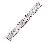 Orologio, Bracciale in acciaio inossidabile per ceramica centrale Bracciale in acciaio inossidabile 16mm 18mm 20mm da uomo e cinturino da donna Bracciale a doppia fibbia a scatto in metallo nero