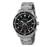 Breil, Collezione Sail, Orologio Uomo, Cronografo in Acciaio Lucido, Movimento PE 902, Indici e Sfere con White Luminous, Chiusura con Pulsanti e Fermaglio di Sicurezza, Cassa 42 mm, Silver e Nero