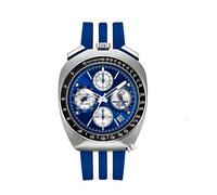 Bulova Racer Shelby Limited Edition 98B452 - Orologio da uomo cronografo ad alta precisione, 262 kHz, 43 mm, quadrante blu, cassa in acciaio, cinturino in gomma, vetro zaffiro