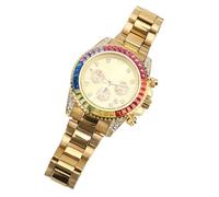 Orologio Business in Quarzo Analogico, 30 Metri Impermeabili Uomini Al Quarzo Analogico Guarda il Cronografo per Uso Quotidiano (GOLD)