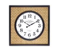 Orologio C/Cornice Quadrata - Rattan