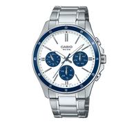 Orologio Casio 43,5mm Watch 5ATM Watch bianco giorno data MTP-1374D-7A2V blu ...