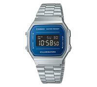 Orologio CASIO A168WEM-2BEF Acciaio Blu Digitale Chrono Alarm Unisex VINTAGE