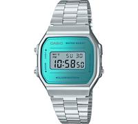 Orologio CASIO A168WEM-2EF Acciaio Azzurro Digitale Chrono Alarm Unisex VINTAGE