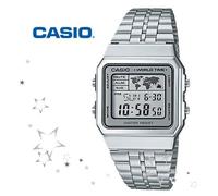 Orologio Casio A500WA-7DVEF Unisex Vintage Digitale Cinturino Metallo Oro Ner...