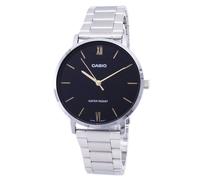 Orologio Casio al quarzo analogico quadrante nero 50M MTP-VT01D-1B da uomo