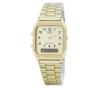 Orologio Casio al Quarzo Elegante AQ-230GA-9B Acciaio Quadrante Oro da Uomo