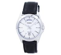 Orologio Casio al quarzo elegante quadrante bianco 50M MTP-1370L-7AVDF da uomo