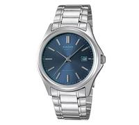 Orologio Casio analogico da uomo con cinturino in metallo blu argento...