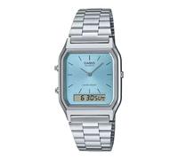 Orologio CASIO AQ-230A-2A1 Retro Vintage Quadrante Blu | Dual Time | Acciaio ...
