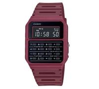 Orologio Casio CA-53WF-4B Data Bank Calculator Rosso Marrone Retro Digitale...