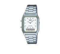 Orologio Casio Digitale E Analogico Retrò Vintage Unisex Colore Argento Lucido
