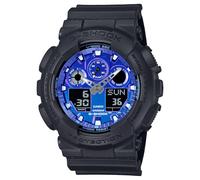 Orologio Casio G-Shock Flames of Color nero blu GA100FL-1A, Blu, moderno