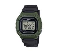 Orologio CASIO ILLUMINATOR W-218H-3AVEF Silicone Nero Verde Chrono Sub 50mt