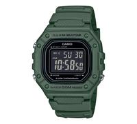 Orologio CASIO ILLUMINATOR W-218H-3BVEF Silicone Verde Chrono Sveglia Sub 50mt