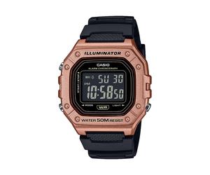 Orologio CASIO ILLUMINATOR W-218HM-5BVEF Silicone Nero Chrono Sveglia Sub 50mt