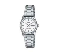 Casio LTP-V006D-7B2 Women's Standard Stainless Steel White Dial Day Date Watch