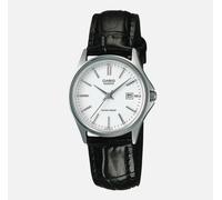 Orologio CASIO mod. LTP-1183E-7ADF Uomo pelle Nero cassa Silver con Datario