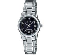 Orologio CASIO mod.LTP-V002D-1BUDF Donna in acciaio con quadrante nero + datario