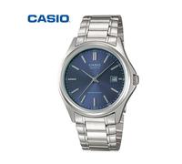 Orologio Casio MTP-1183A-2ADF Uomo Argento Blu Cinturino Analogico Metallo Or...