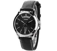 Orologio Casio Uomo Analogico Cinturino Pelle Nero MTP-1381L-1A - Elegante Qu...