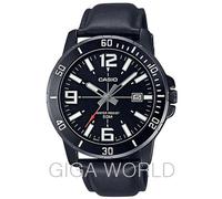 Orologio Casio Uomo MTP-VD01BL-1B Sport Cinturino Pelle Nero Analogico Data 50M