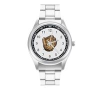 Orologio casual da uomo con guanto da baseball con cinturino in acciaio inossidabile e cinturino in lega di quarzo, Stile:, regular, Bracciale