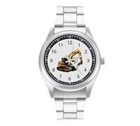 Orologio casuale degli uomini dell'escavatore della costruzione con gli orologi del quarzo della lega della cinghia dell'acciaio inossidabile, Stile:, regular, Bracciale