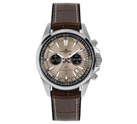 Orologio Chronograph Jacques Lemans Da Uomo Liverpool Marrone Chrono 1-2117ZF