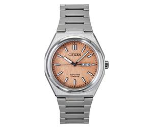 Orologio Citizen Zenshin Solare Elegante AW0130-85Z Quadrante Salmone da Uomo