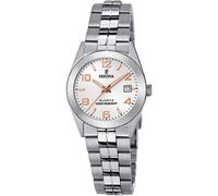 Festina Orologio Donna Analogico Acciaio Inossidabile 316L Argento - Quarzo - Vetro minerale alta resistenza - Impermeabile 10 ATM - Calendario F20438/4