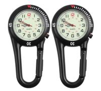 Orologio Clip-on Quartz da Zaino e Cintura in Acciaio Inox 2 Pezzi
