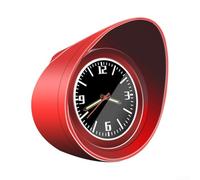 Orologio compatto al quarzo per auto, con puntatore luminoso, resistente agli urti e alle vibrazioni, accessorio per consolle, adatto per ufficio o veicolo (rosso)