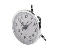 Orologio compatto ed elegante a testa rotonda con struttura in metallo, pendolo e cornice portafoto intarsiata che offre un preciso cronometraggio e valore decorativo (B)