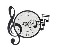 Arti & Mestieri, Musica, Orologio Parete Nero 50cm, Acciaio