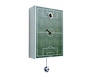 Orologio con cucù da parete Campo di Calcio STADIO Cassa in MDF Laccata Dimensioni 24x10x h 34 cm sfondo verde verde