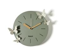 orologio con farfalle battito ali Giada ,avorio in Ferro 30cm