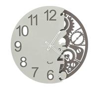Orologio con meta di ingranaggi FULL MECCANO quadrante dal design minima Diametro 60 cm colore Fango e avorio