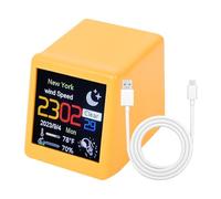 Orologio con meteo, orologio meteo | Piccola stazione meteo digitale,Home Humidity Monitor Ricaricabile Data Ora Portatile Desktop Smart Control Alarm per il bagno Kitchen