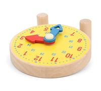 Orologio con Numeri in Legno Giocattolo Educativo per L'apprendimento dei Bambini, Modello di Orologio in Legno Colorato per la Scuola Materna, Didattico per Il Tempo di Interazione