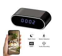 Orologio con telecamera nascosta Full HD 1080P - Wi-Fi 6, rilevamento persone con IA e allarmi zona di movimento con visione notturna per il monitoraggio domestico e la sorveglianza dei bambini Teleca