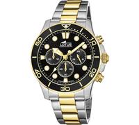 Orologio Cronografo Due Toni Da Uomo Con Cassa Nera Lotus L18757/2