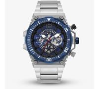 Orologio cronografo Guess da uomo con quadrante blu esposizione GW0324G1