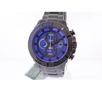 Orologio Cronografo NWT Citizen CA0525-50L Eco-Drive Titanio Nero Quadrante Blu