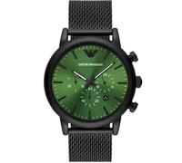 OROLOGIO CRONOGRAFO UOMO ARMANI AR11470 QUADRANTE VERDE - CERTIFICATO - GARAN...